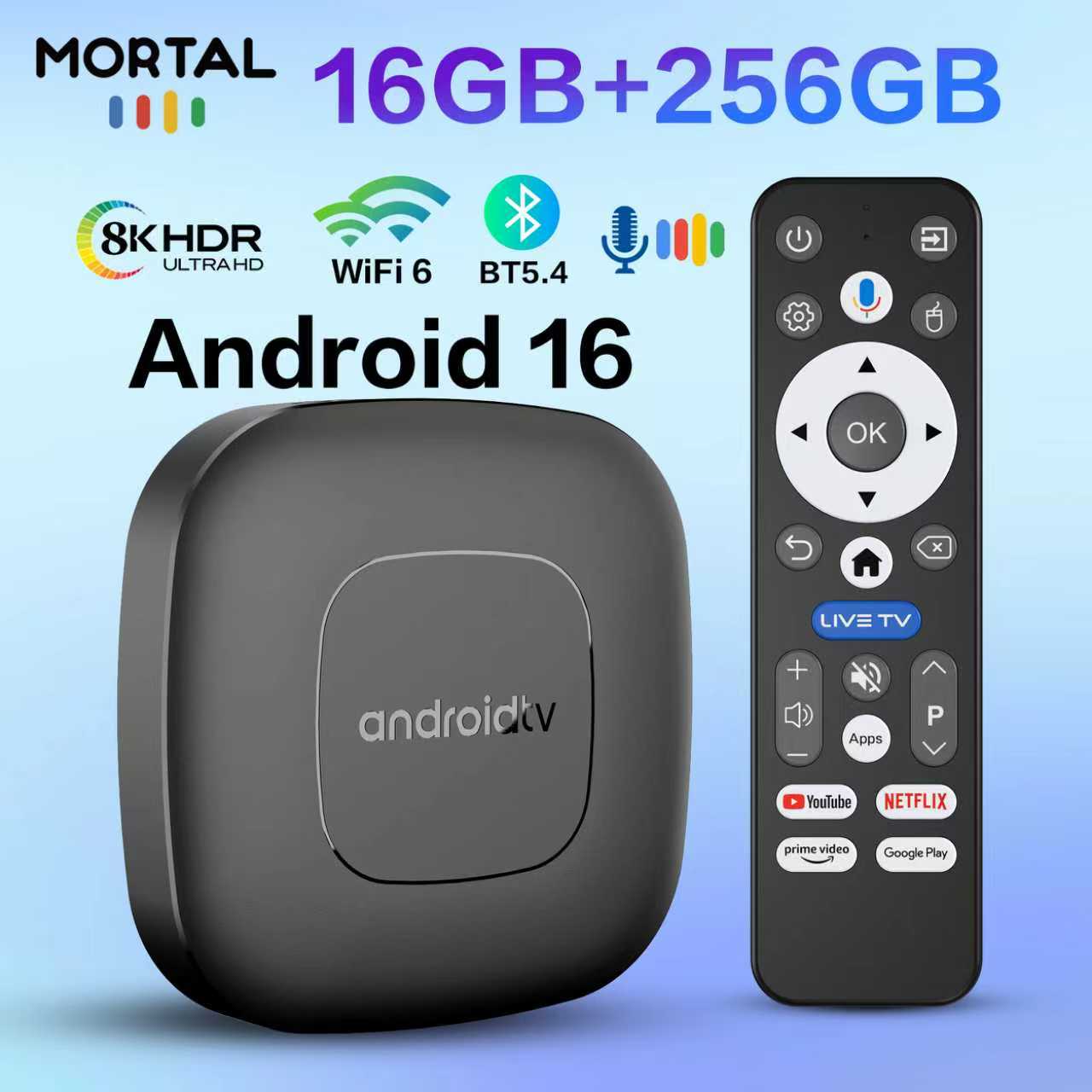 Home Cinema Google - TV-Box mit Android 16, Google Assistant,