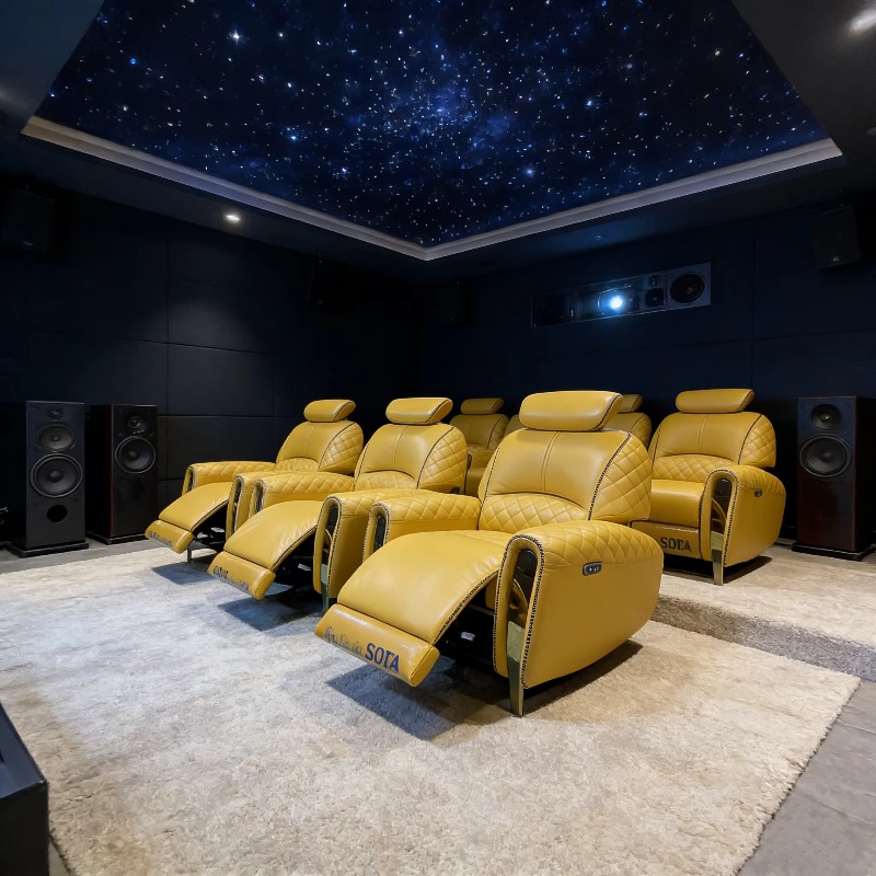 Home Cinema High End - VIP Einzelner Leder-Relaxsessel Heimkino-Möbel Hochwertiger Kino-Elektrischer