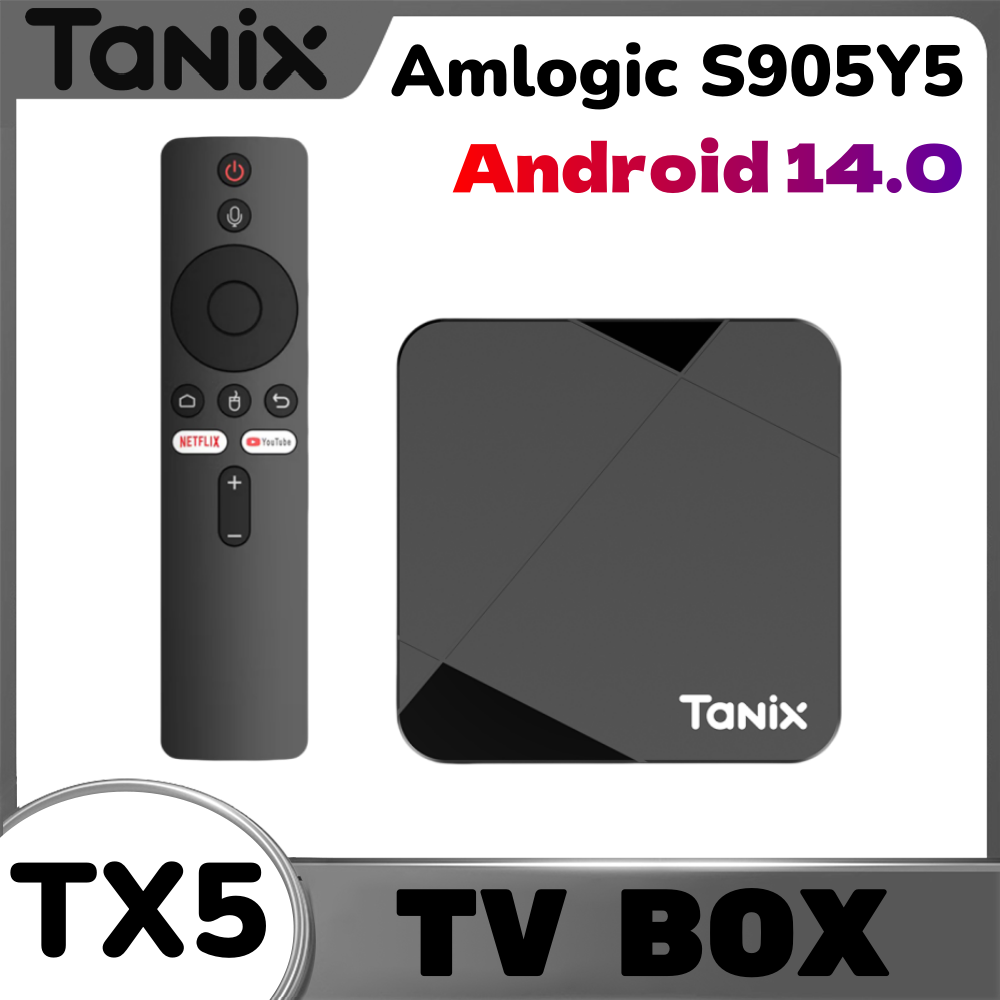 Home Cinema Media Player - Original Tanix TX5 Android14 TV-Box Amlogic
