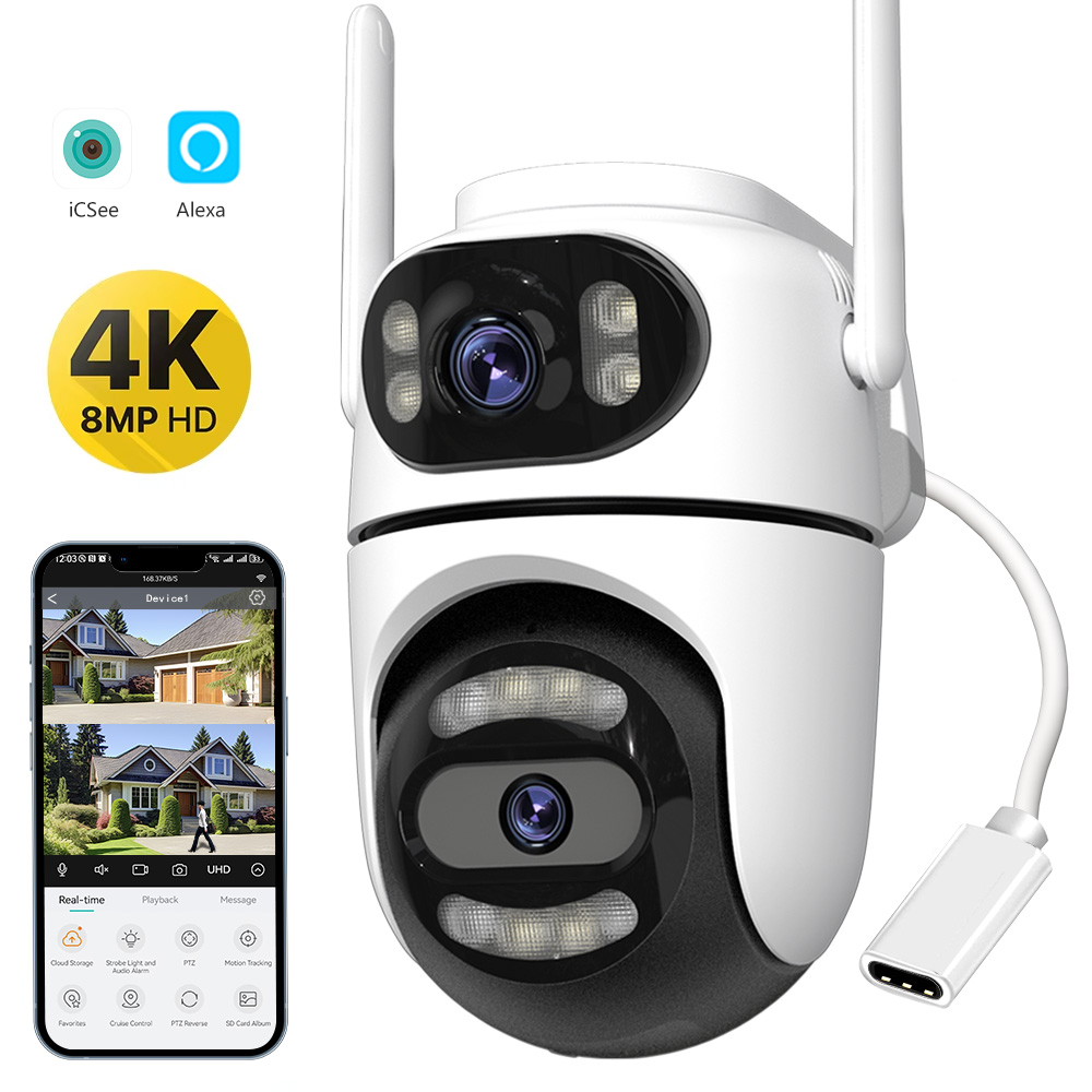 Home Cinema Screen - 8MP 4K HD WLAN PTZ-Kamera ICsee