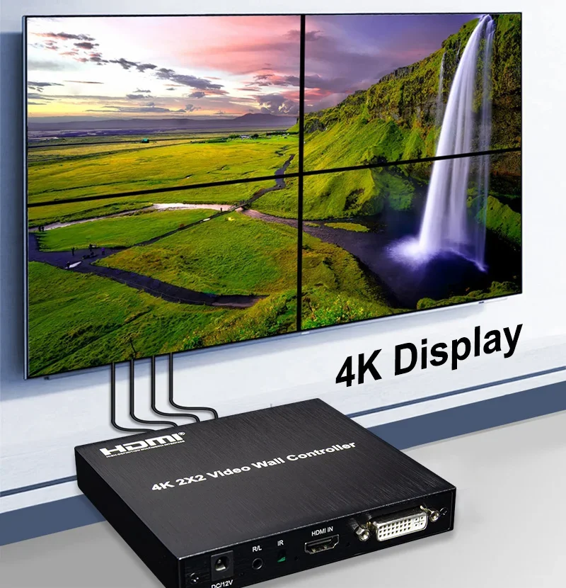 Home Cinema Screen - 4k 2x2 HDMI TV-Wand controller Multi-Monitor-Spleiß