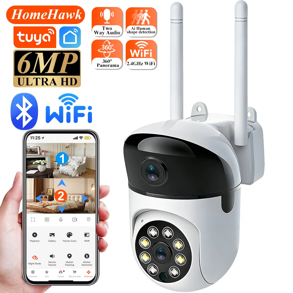 Home Cinema Screen - Innen-WLAN-Kamera Tuya Smart Life 6MP Dual-Objektiv